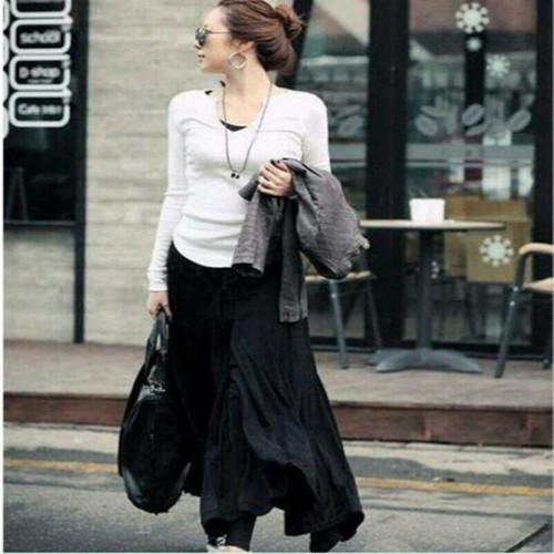 Damen modal lang maxi rock - damen,