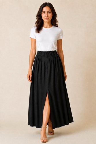 Damen maxirock schwarz - damen, s/m
