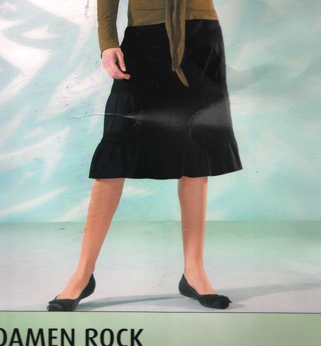 Damen rock knielang schwarz - rock,