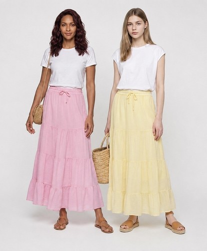 Hailys damen maxirock gelb - damen,