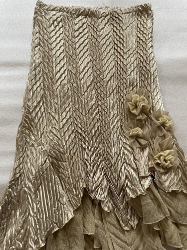 Rock damen lang - damen, gold