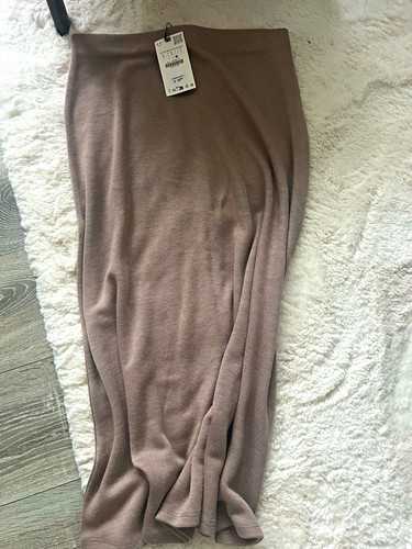 Damen strick taupe - taupe, lang