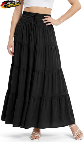 Damen maxirock lang mit - damen,