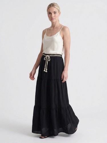 Hailys damen maxirock schwarz - damen,