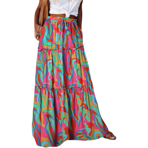Damen maxi rock hohe taille - hohe,