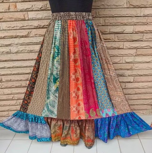Boho patchwork reine seide - patchwork,